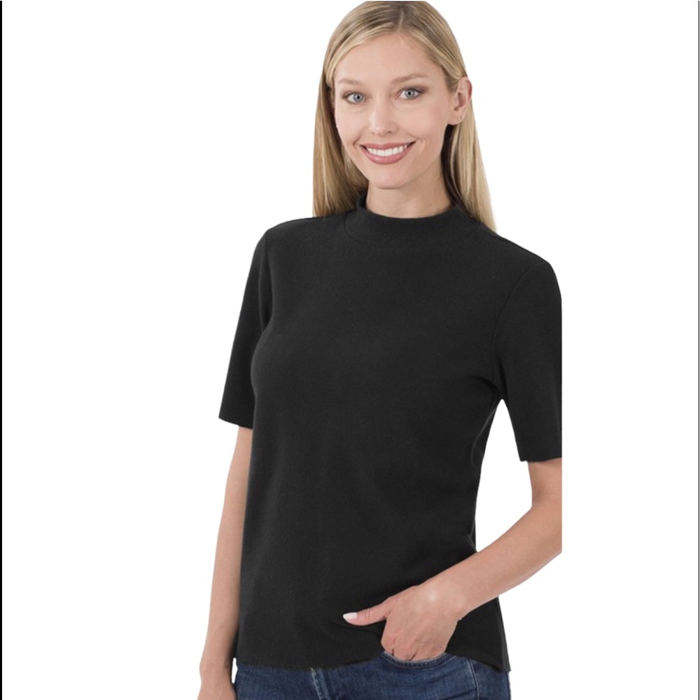 NWT Zenana Mock Neck Sweater